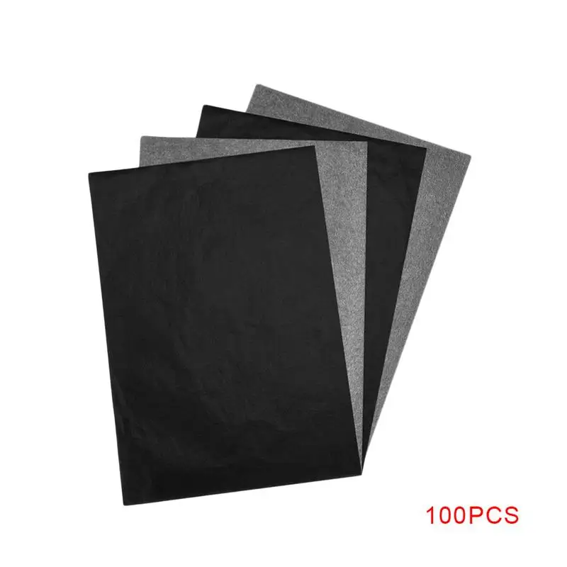 Копировальная бумага A4, карбоновая бумага, черный разборчивый графит, копировальная бумага для многоразового использования с рисунком, 100 ш...
