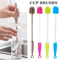 30cm bottle cleaning brush long handle silicone brushes flask cleaner for narrow neck containers f2