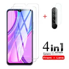 4 в 1 для Xiaomi Redmi 9 Prime защита для экрана камера + закаленное стекло взрывозащищенное стекло на Xiaomi Redmi 9 пленка для объектива