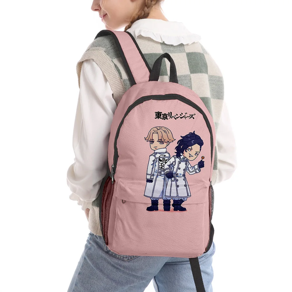 

Cartoon Tokyo Revengers Anime Student School Bags Boys Girls Travel Bags 3D Print Oxford Waterproof Notebook Shoulder Backpacks
