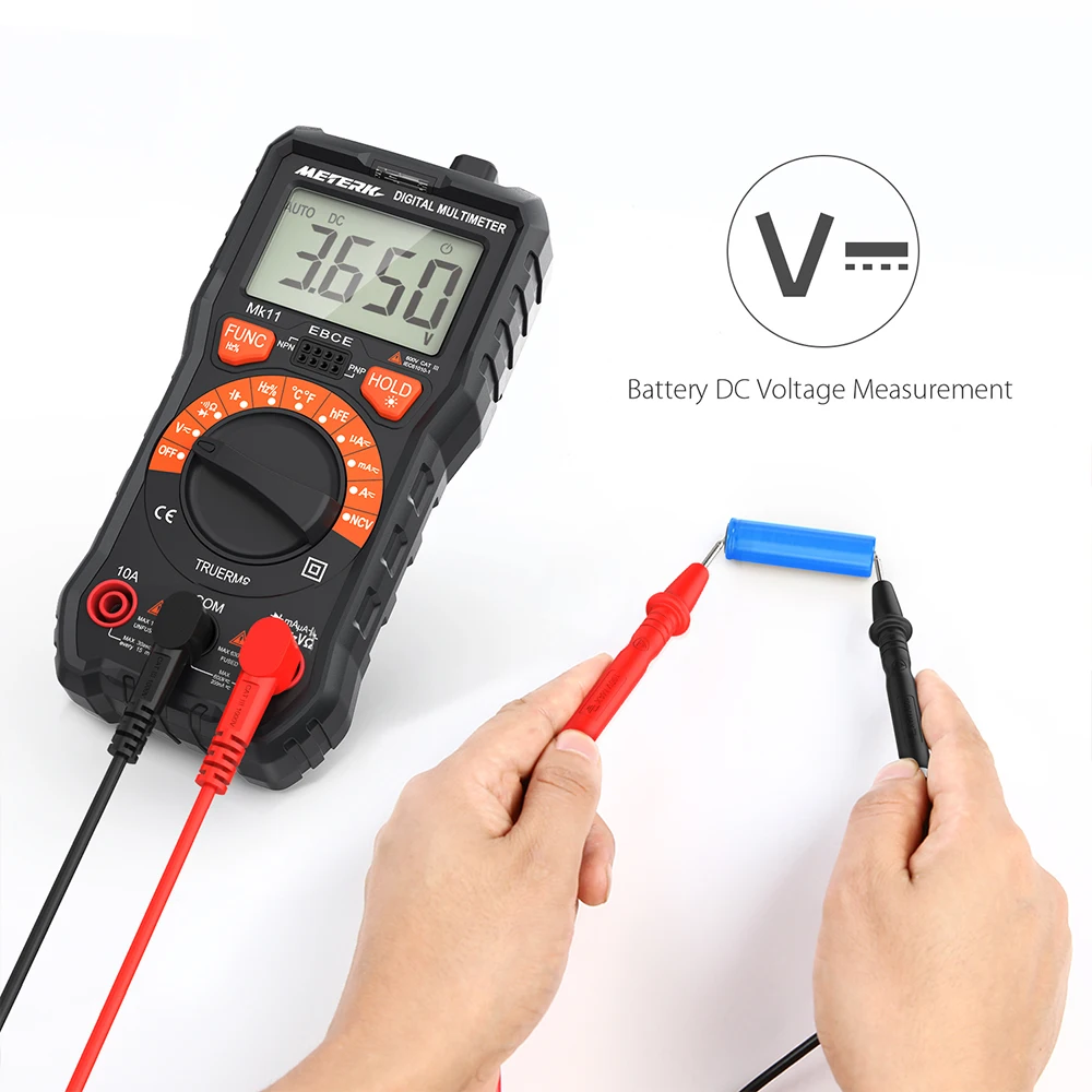 Meterk мультиметр RMS Автоматический диапазон бесконтактного напряжения