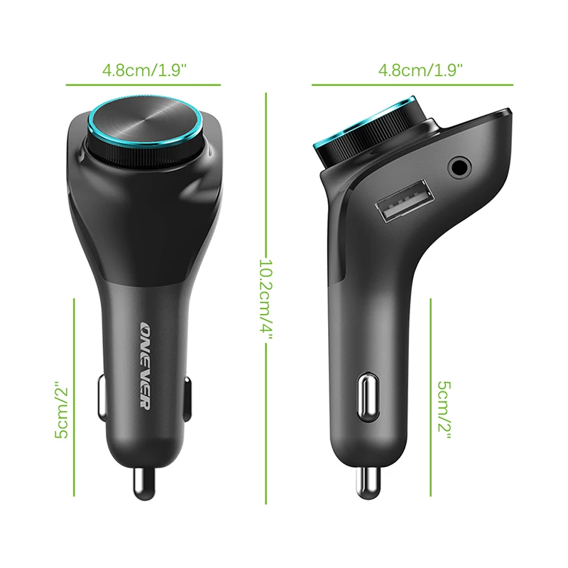 Onever fm передатчик модулятор беспроводной Bluetooth 5 0 AUX Автомобильный Mp3 плеер двойной