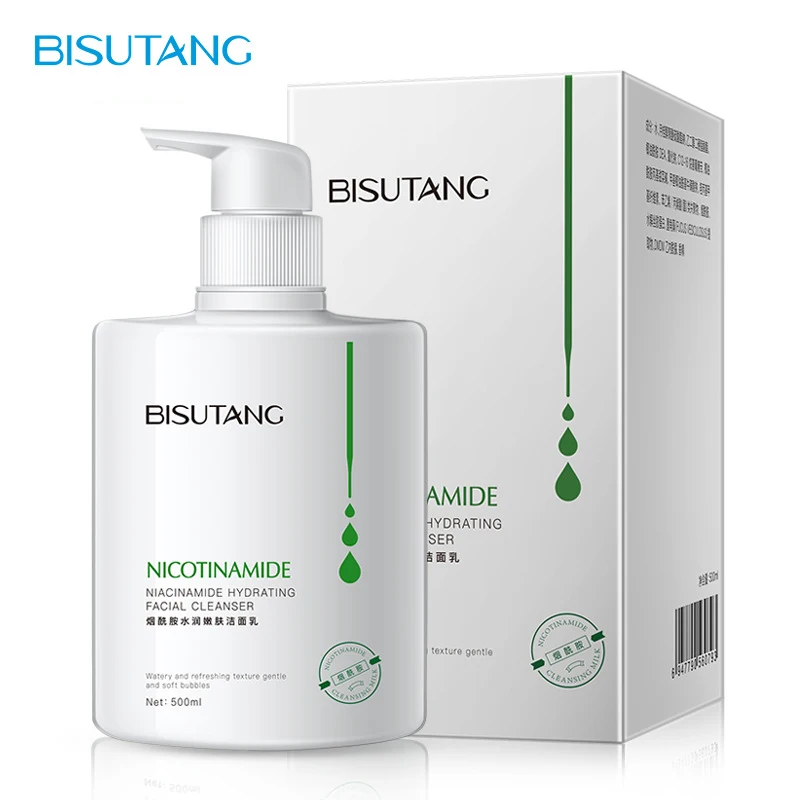 

Moisturizing Cleanser Niacinamide Milk Essence Large Bottle Facial Cleansing Hydrating Oil Control Deep Cleaning Skin Care 500G
