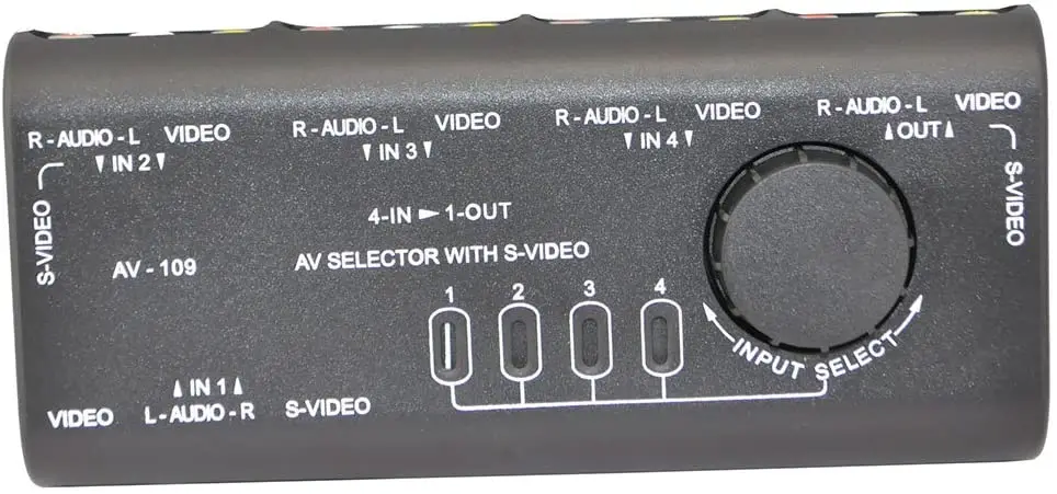 4x1 аудио видео переключатель сигналов S-Video Splitter с RCA кабель для VCD DVD Камера игра