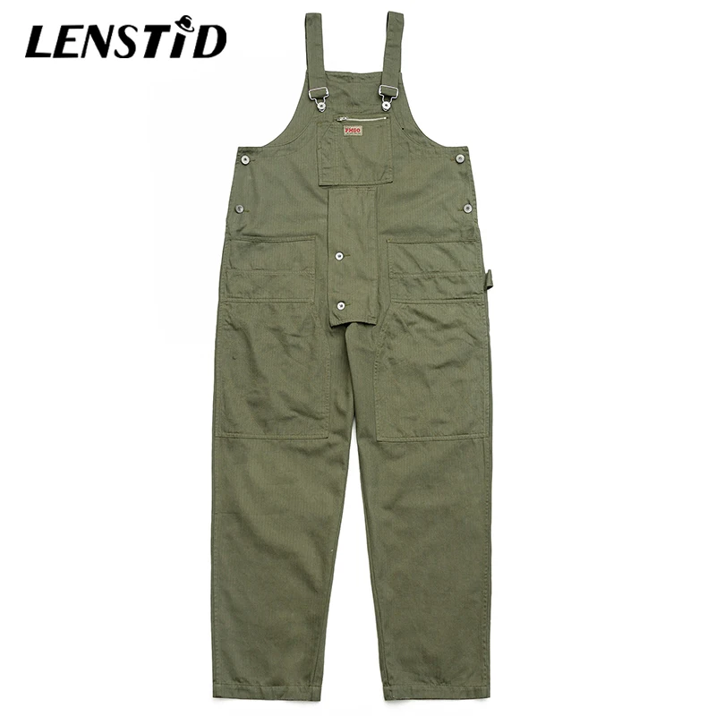 Комбинезон LENSTID мужской в стиле хип хоп однотонный винтажный Ромпер Харадзюку