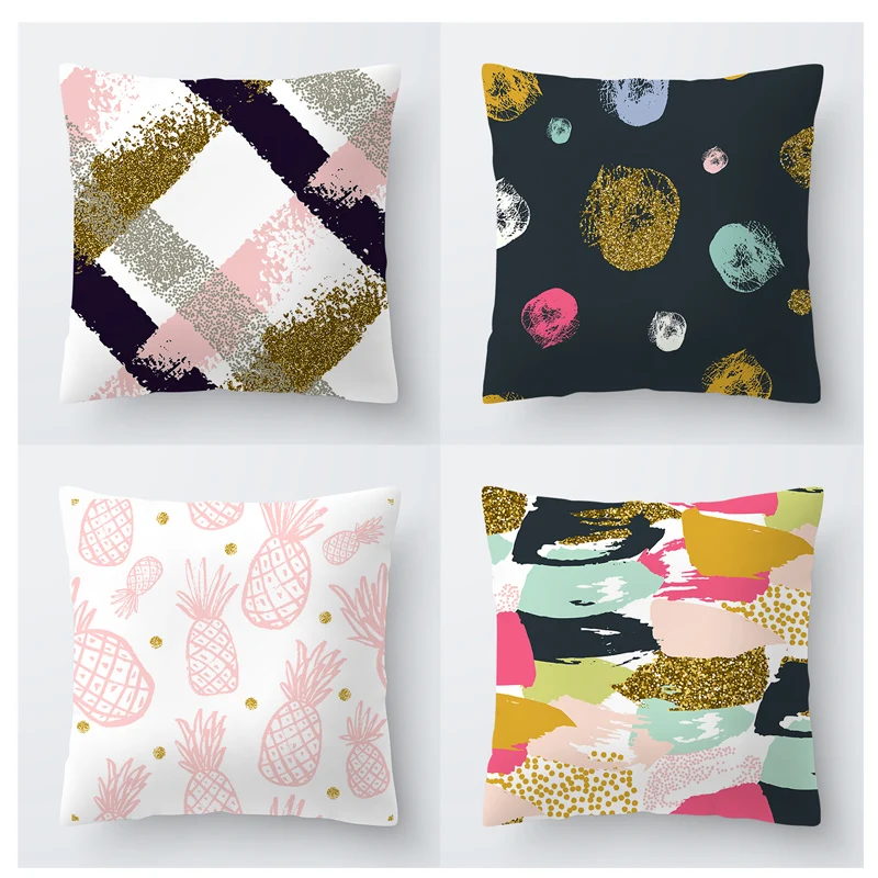 Наволочка квадратная 45 см * полиэстер новые наволочки с рисунком листьев