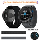 Ремешок нейлоновый для смарт-часов Garmin Fenix 6 6X Pro Fenix 5 5X Plus 3HR 935 945 MK2 Enduro D2 Bravo, 22 мм 26 мм
