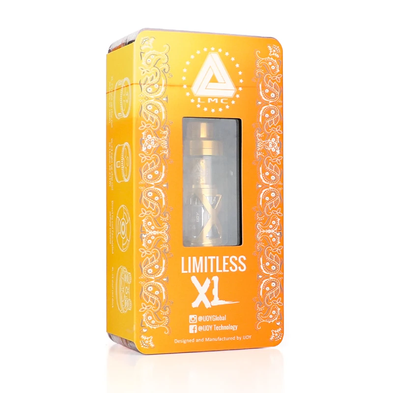 IJOY атомайзер безграничный XL Танк 4 мл электронные сигареты vape Subohm/RTA бак контроль воздушного потока Ремонтопригодный vapproizer