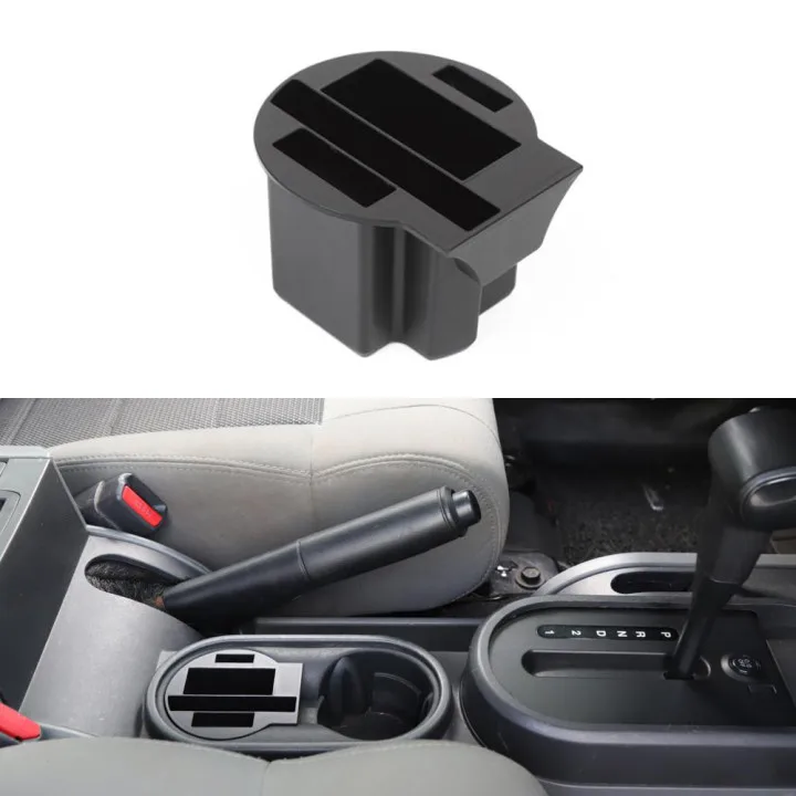 

Держатель для стакана для воды, коробка для хранения, органайзер для хранения, лоток для Jeep Wrangler JK 2007 2008 2009 2010 ABS, черные автомобильные аксесс...