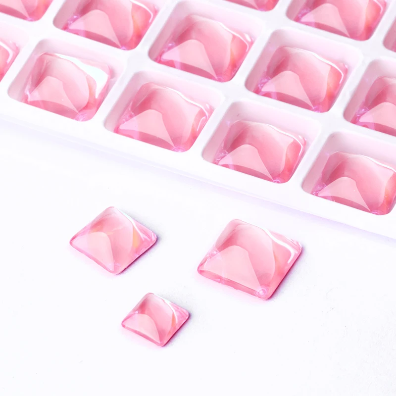 10 мм квадратная форма Необычные камни клейкая поверхность для ногтей аксессуары