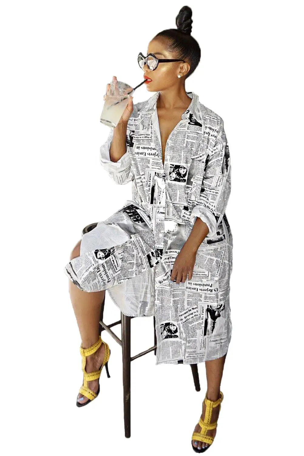 Женское платье с длинным рукавом отложным воротником Осеннее сексуальное