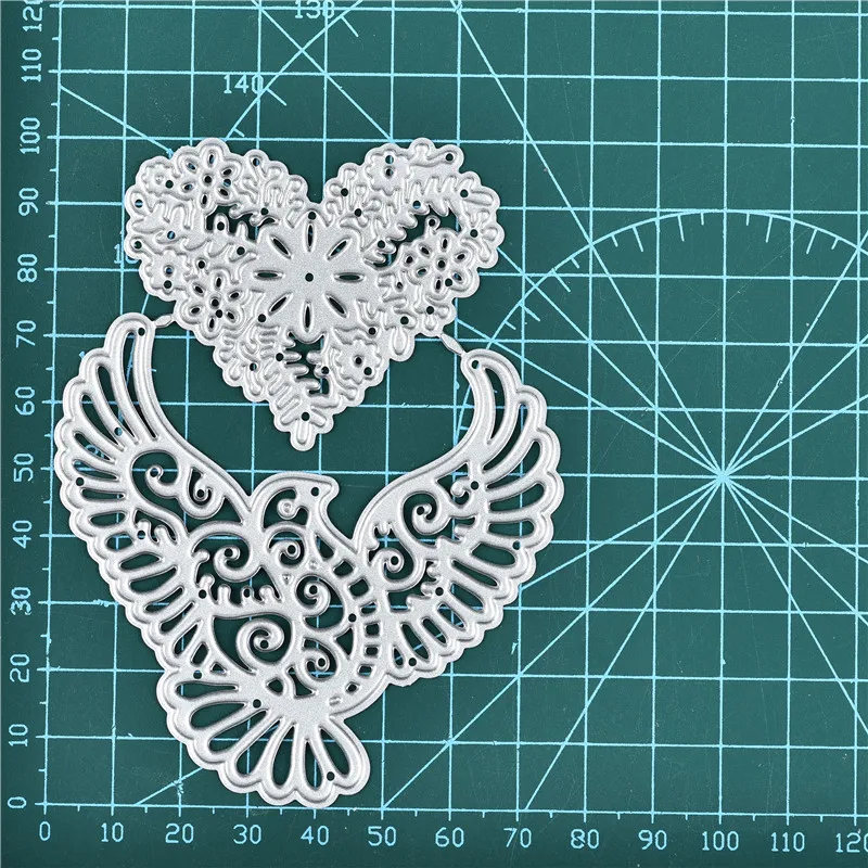GJCrafts формы сердца цветок металлические Вырубные штампы птицы DIY Выгравированные