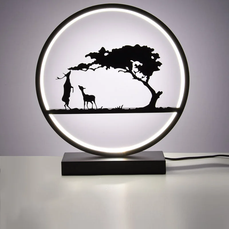 Современная металлическая Светодиодная настольная лампа в скандинавском стиле