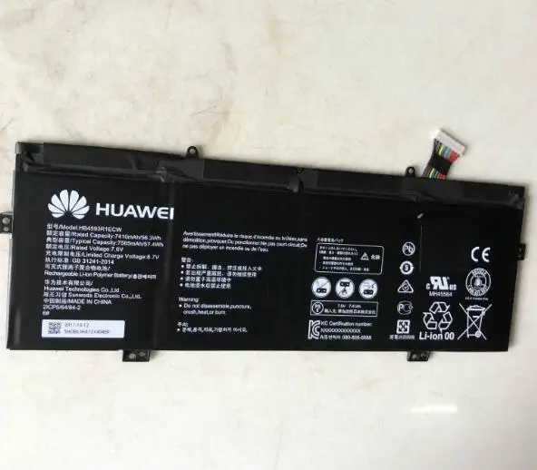 Новый оригинальный аккумулятор для Huawei MagicBook i5 8250U i7 8550U R5 2500U серии HB4593R1ECW 7 6 В Вт