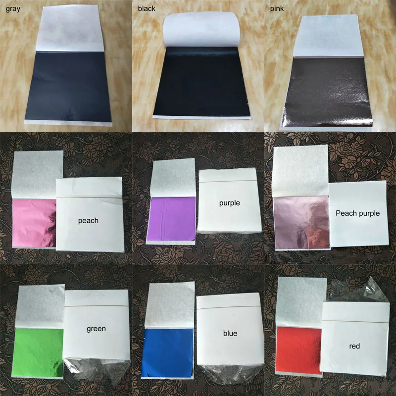 100 шт. позолота листьев листы имитация золотого и серебряного цвета Медь дизайн