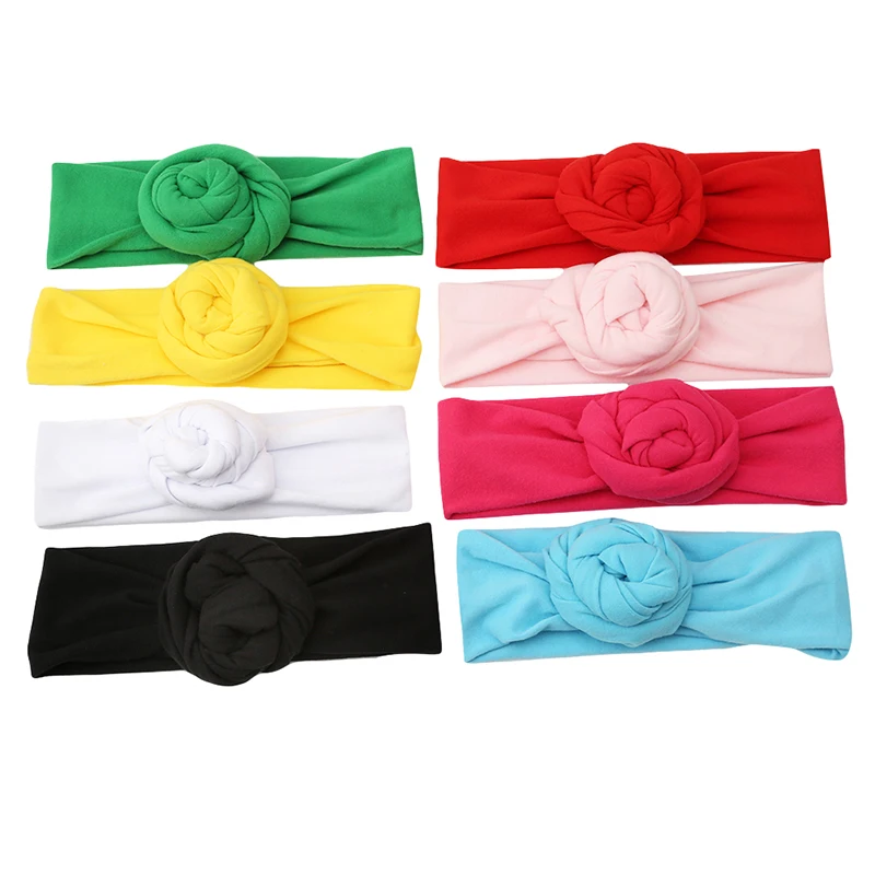 

Kids Cloth Turban Knitted Hair Accessories New Baby Girl Solid Knot Headband Children Cross Headwear For Children