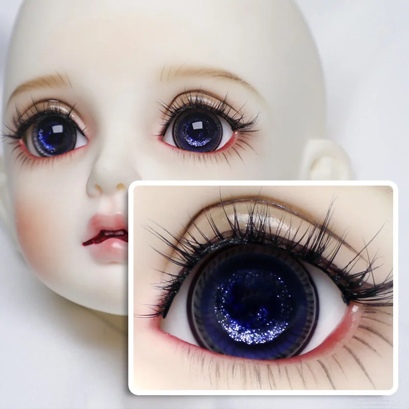 

BJD doll accessories are suitable for 14mm 16mm simulation flash pupil dark blue glass eyes doll accessories