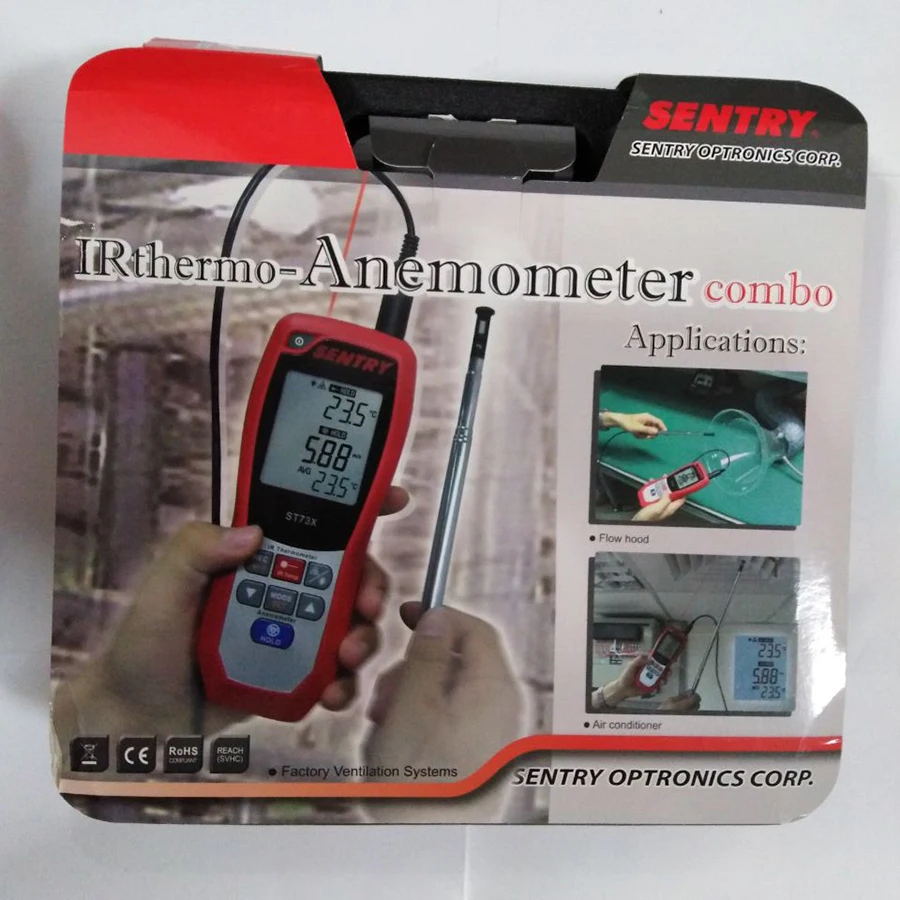

SENTRY ST-730 Environmental Testing IR Infrared Hot Wire Thermo Anemometer,Infrared Thermometer Range-32.0~537.5 (-25.6~999.5)
