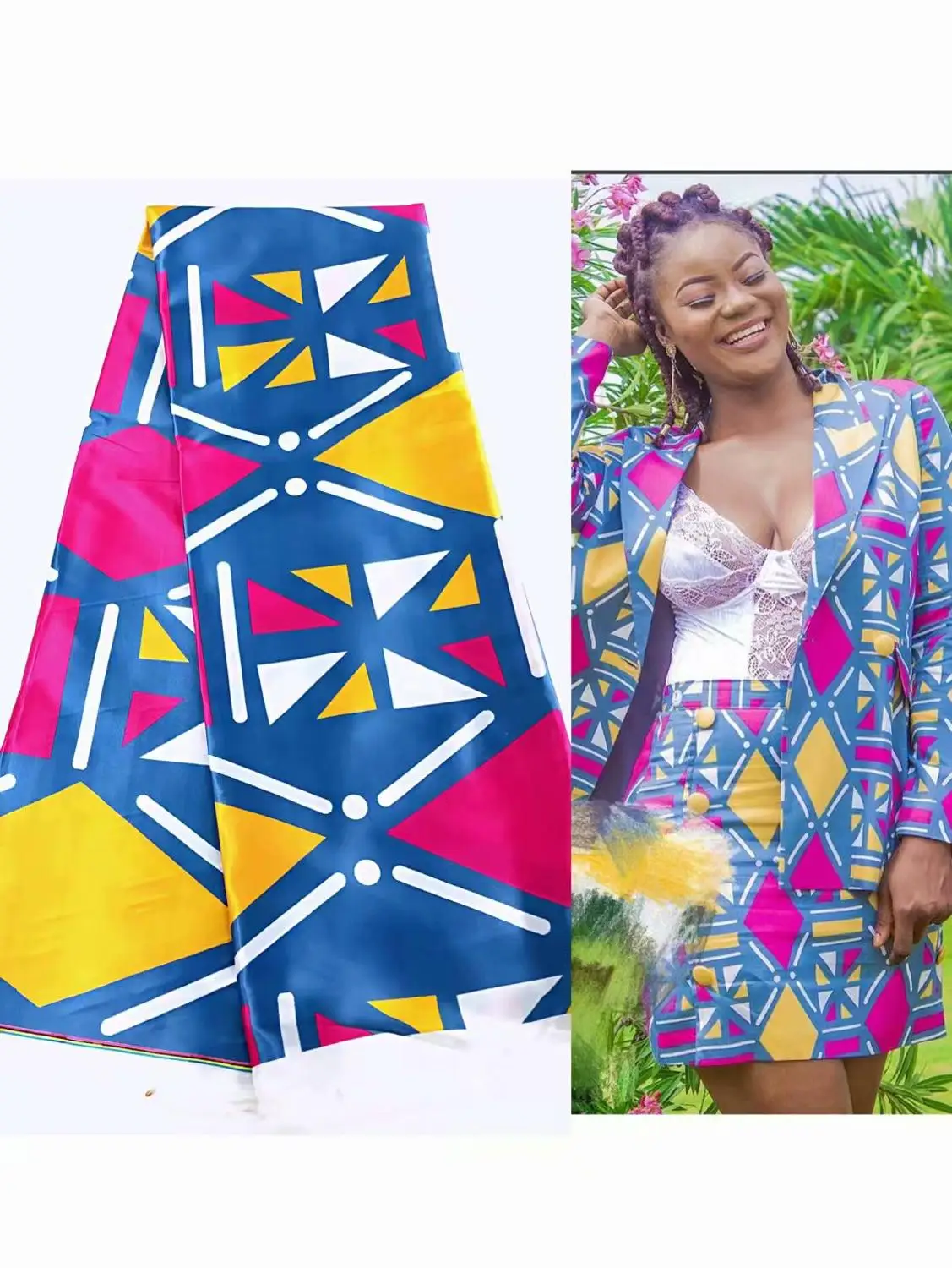 Африканская шелковая вощеная ткань 2020 Высококачественная шифоновая парчовая