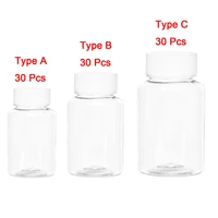 30pc clear empty plastic bottles soda drinks pots disposable water jars milk juice containers sub packing liquid bottle with lid