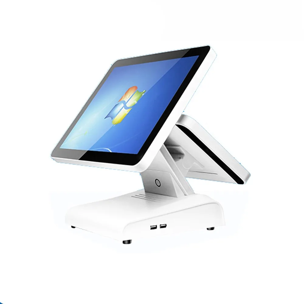 

retail pos system 15inch resistive dual screen hot selling pos