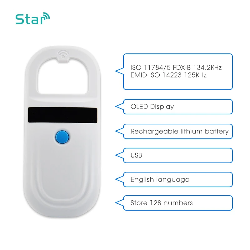 ST-H09 Scanner Чип leitor animais lector чип perros 1,4 8 мм микрочип identificacion животное кошка рыба микрочип pet+ считыватель микрочип pet - Цвет: ST-H09 Scanner