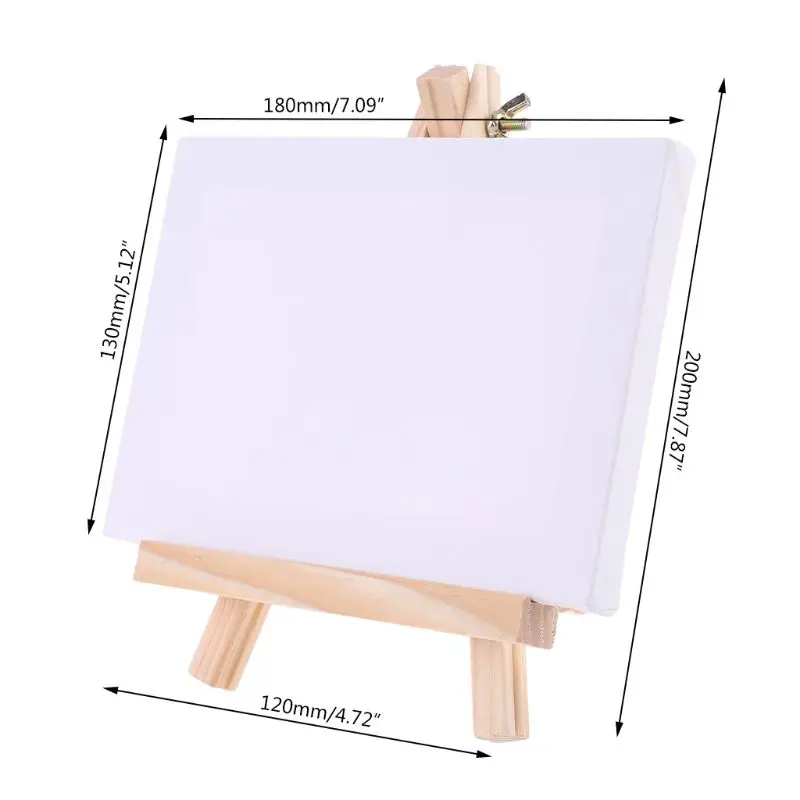 

Mini Canvas And Natural Wood Easel Set For Art Painting Drawing Craft Wedding Supply
