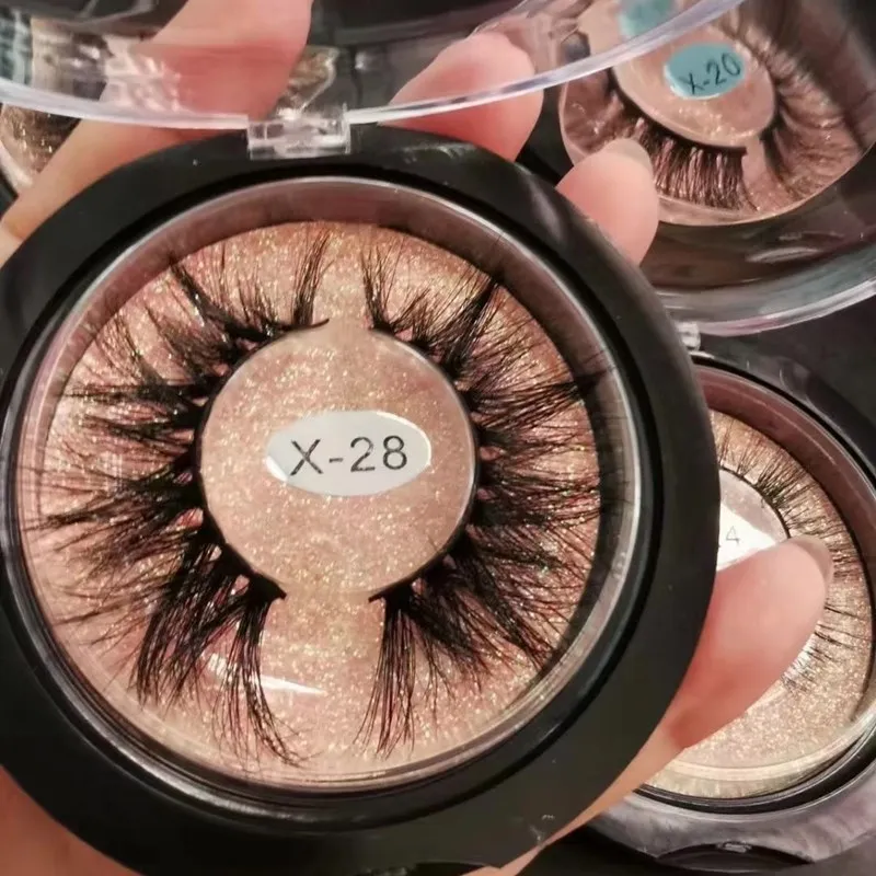

Mink Lashes Wholesale Eyelashes 1 Pairs with box Soft Fluffy Messy Natural Mink Lashes Makeup Mink Eyelashes
