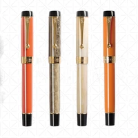 luxury quality jinhao 100 fountain pen century tofu plastic acrylic spinning gold elegante ink pen business office supplies new