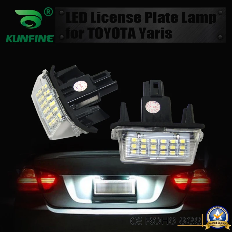 

2pcs Car LED Number License Plate Light LED License Lamp For Toyota CAMRY PRIUS YARIS COROLLA VERSO RACTIS OEM No. 81270-0D120