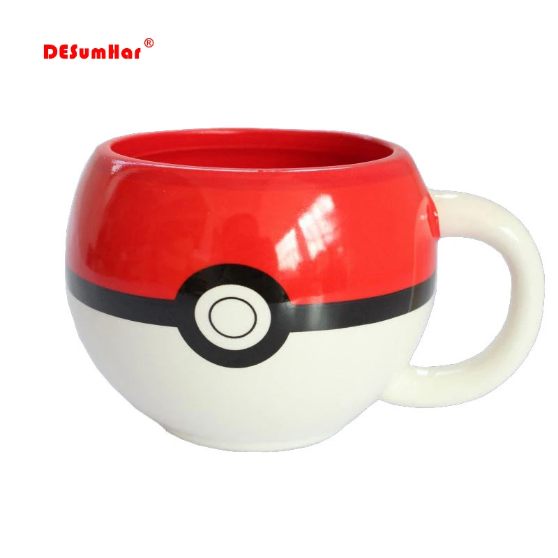 Керамические кружки 320 мл кофейная кружка Pokemon Go Poke Ball Пикачу, кофейная кружка, чайная чашка для мальчика, подарок-сюрприз, красная чашка