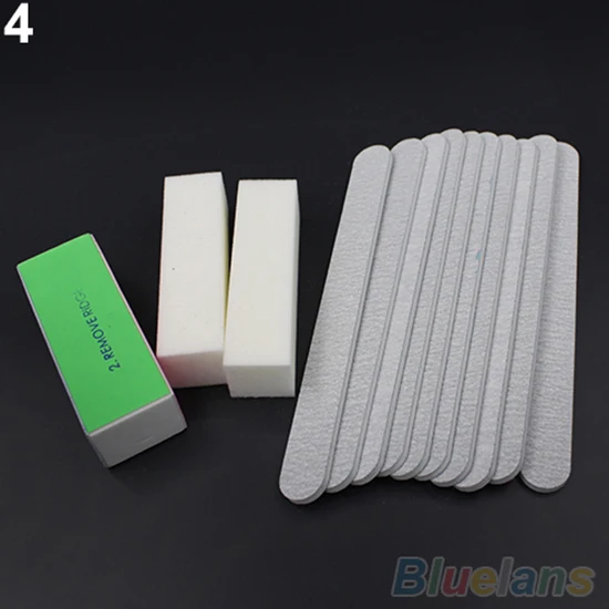 13 Pcs/Set Nail Art Sanding Files Buffer Block Acrylic UV Gel Manicure Tool File Buffing Grinding Pedicure Tools Kits | Красота и