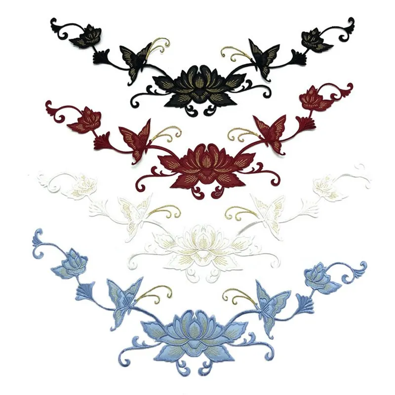 Комплект из 2 штук бабочки поставляются с аппликацией в виде цветка одежда