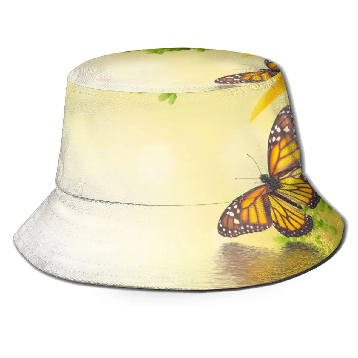 

CINESSD 2021 Fisherman's Hat Unisex Fashion Bob Cap Butterflies Pond Plants Hip Hop Gorros Panama Windproof outdoor Bucket Hat
