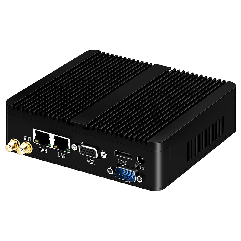 Мини-ПК Intel Pentium J2900 Windows 10 безвентиляторный промышленный микро ПК Двойной Gigabit Ethernet 2xRS232 4xusb HDMI VGA Wi-Fi