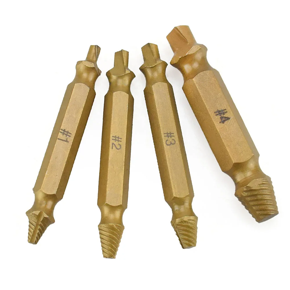 NEWACALOX 4 шт./компл. ручной инструмент двухсторонний Съемник сломанного винта набор