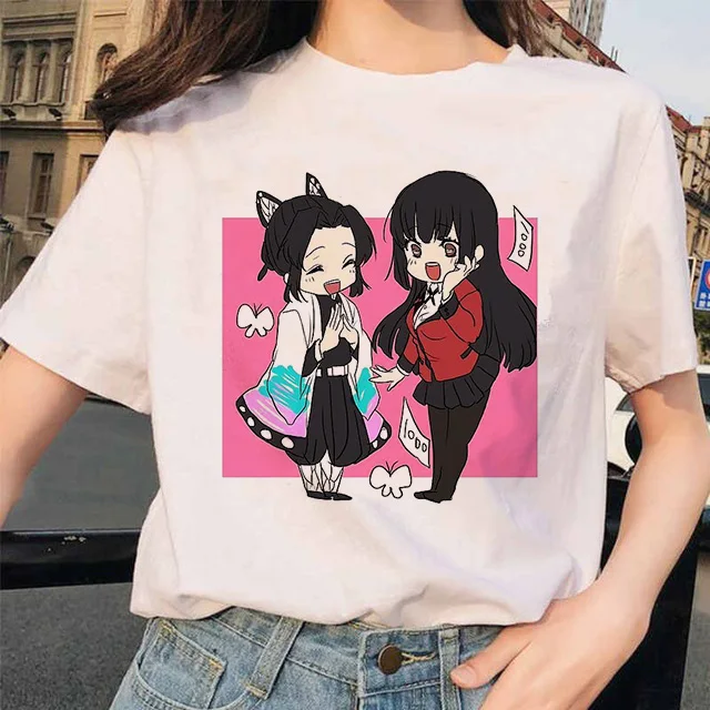Футболка Kakegurui в стиле японского аниме милая графическая Женская Руна кавайные