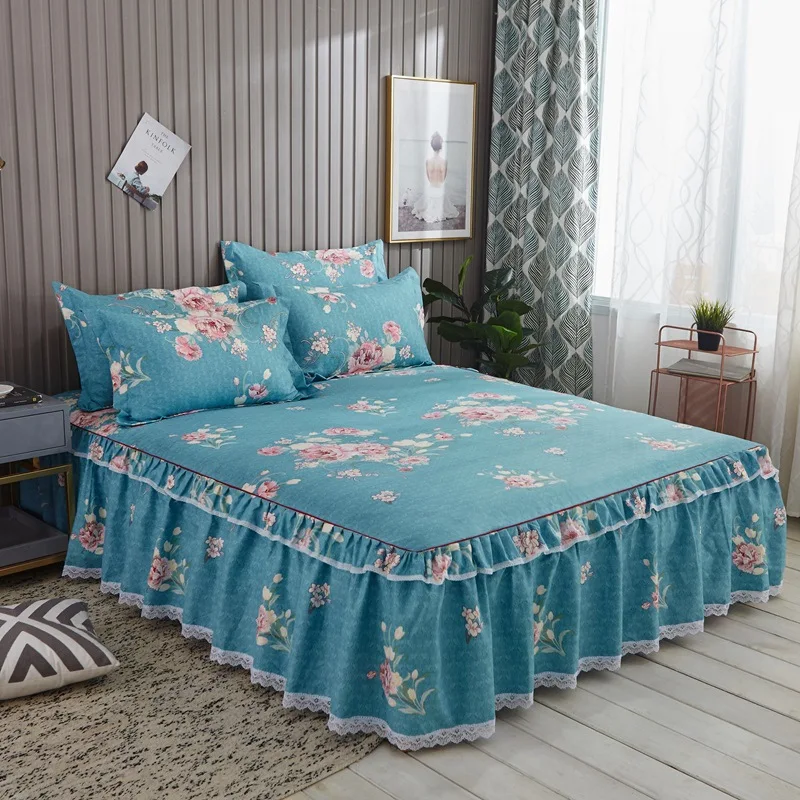 INS скандинавские Фламинго печать кровать юбка наволочка Студенческая простая