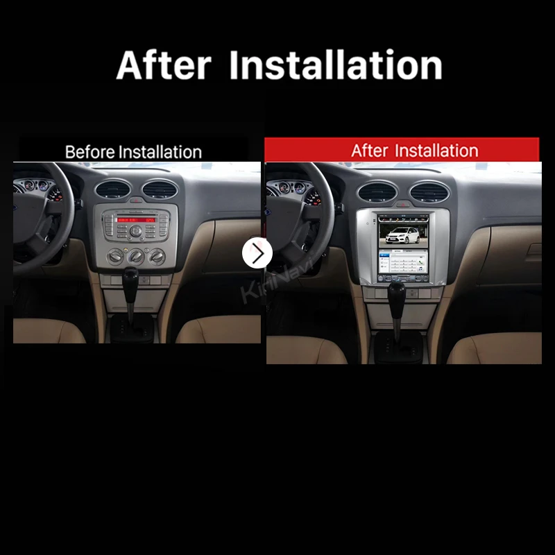 

KiriNavi 10.4 inch Vertical Screen Tesla Style 1 Din Android 9.0 Car Radio Automotivo For Ford Focus Auto GPS Navigation 4G Car