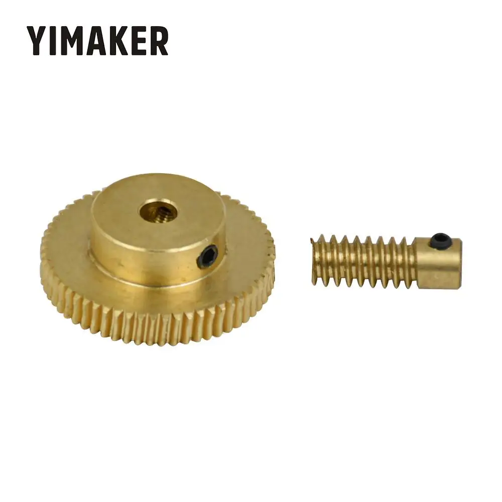 YIMAKER 1 пара маленький коэффициент снижения 0 5 модуля 1:60 медная Червячная Шестерня