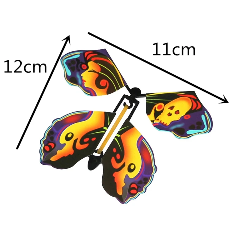 

Kids Magic Flying Butterfly Wind Up Rubber Band Powered Butterfly Toy10pcs