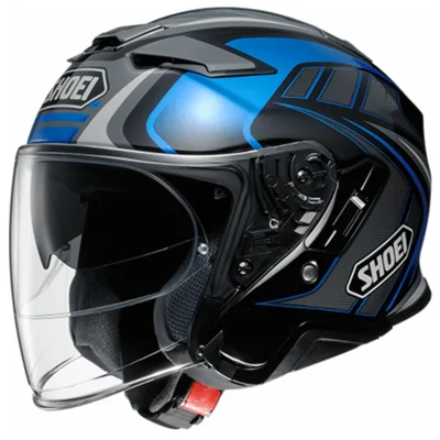 

Open Face 3/4 Helmet dual visor Motorcycle helmet AGLERO－TC2 BLACK BLUE Riding Motocross Racing Motobike Helmet