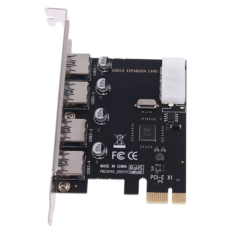 4 порта SuperSpeed USB 3 0 PCI-e PCI Express плата расширения | Компьютеры и офис