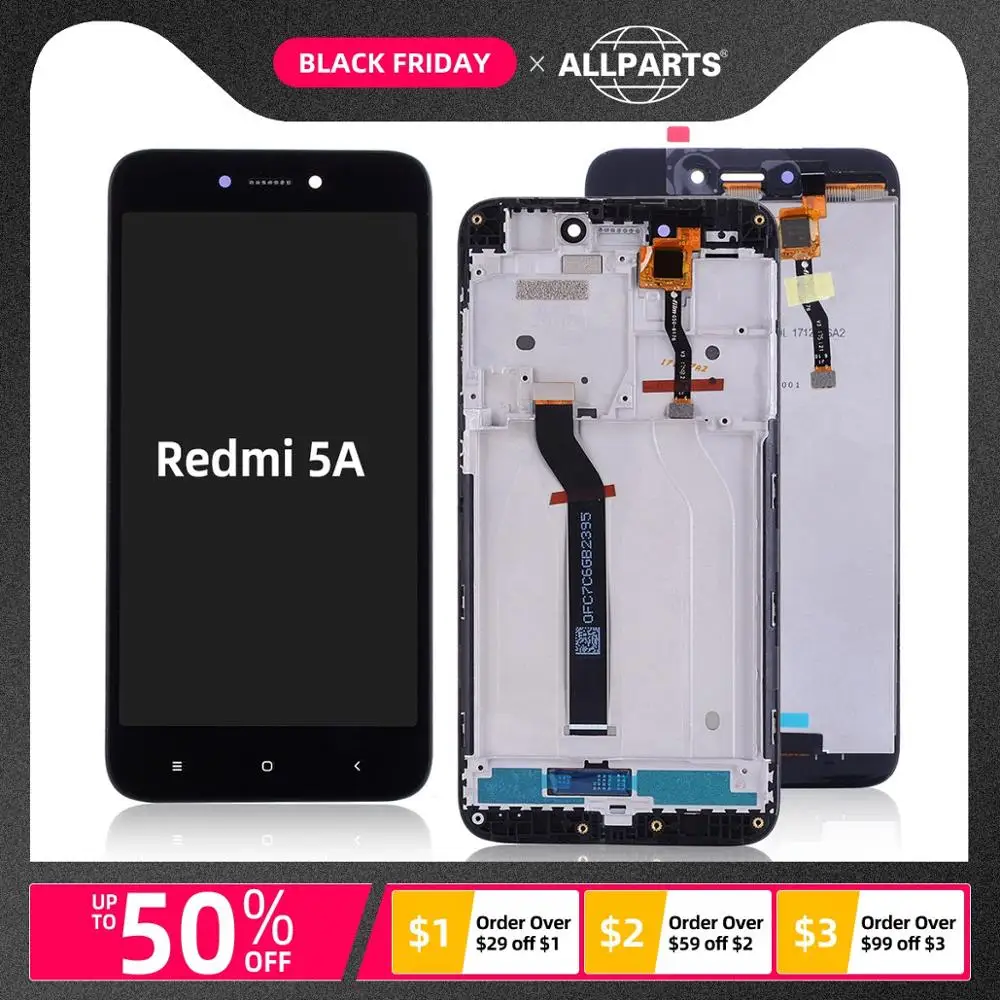 5.0'' Display For Xiaomi Redmi 5A Display Touch Screen Digitizer with Frame for Xiaomi Redmi 5A LCD 5 A Display Replacement Part
