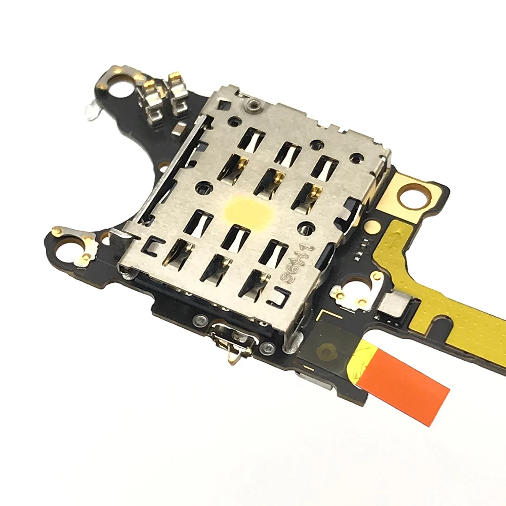 5Pcs Original SIM Card Reader Holder Slot Flex Ribbon Cable Connector Board For Huawei P40 Pro With Microphone Flex