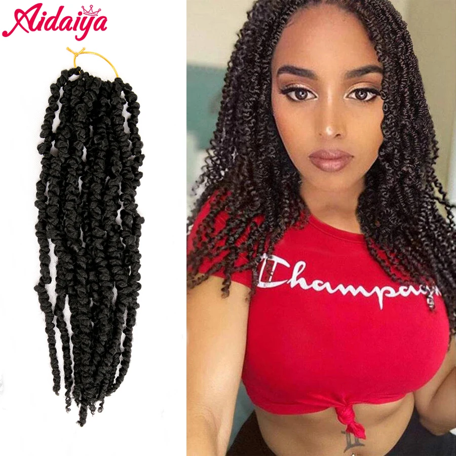 

Aidaiya 16inch Passion Twist Hair Synthetic Freetress Water Wave Ombre Crochet Braid Hair Extension Spring Twist Hair For Women
