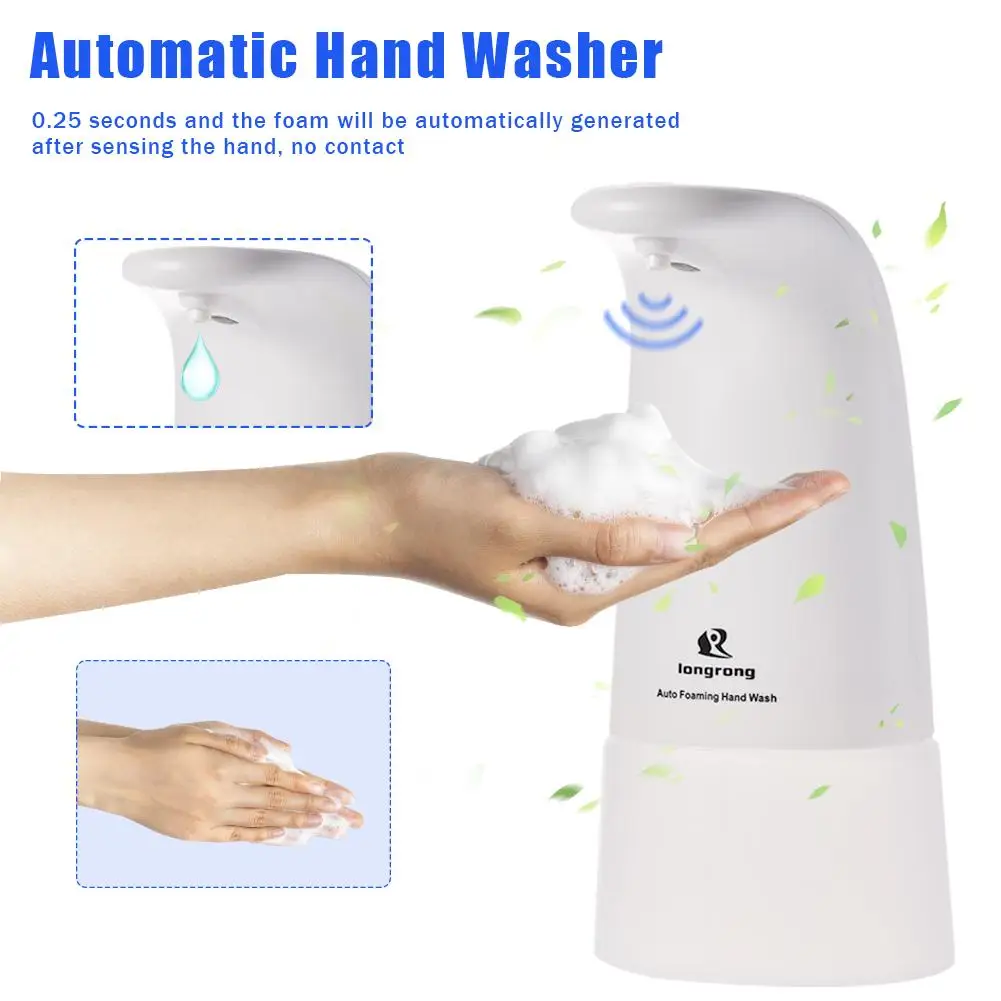 

Automatic Hand Washer Foam Soap Dispenser Non-Contact Infrared Sensing Wall-mounted Hand Cleaner Machine For Bathroom Kitchen