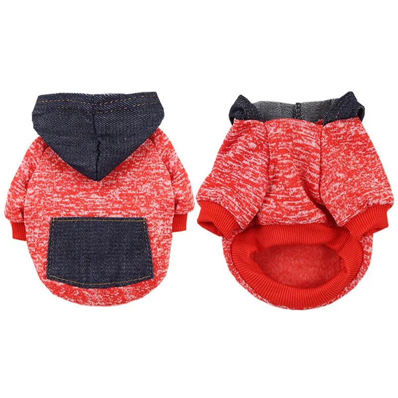 Повседневный свитер для собаки кошки толстовки с капюшоном зимняя одежда кошек