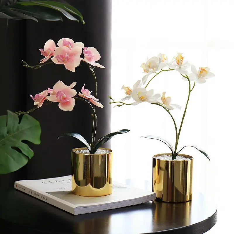 Имитация фаленопсиса украшение для дома в горшке магазин кофейня украшения