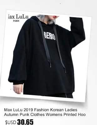 Max LuLu Korean Fashion Ladies Punk Streetwear Womens Thicken Fur Hooded Hoodies Casual Warm Sweatshirts Winter Clothing